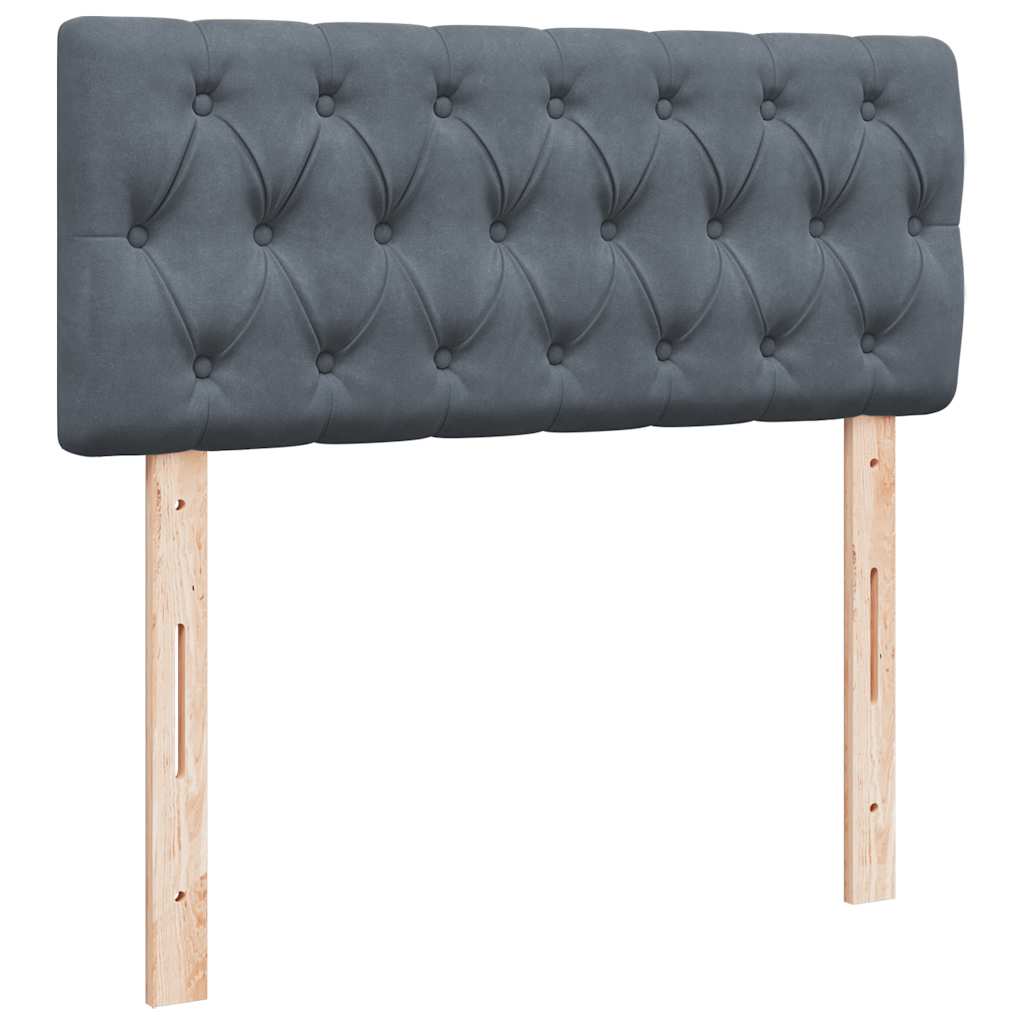 Ottoman bed met matras 120x190 cm fluweel donkergrijs