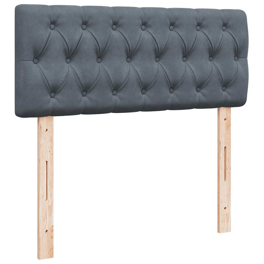Ottoman bed met matras 120x200cm fluweel donkergrijs