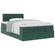 Ottomaans bed met opbergruimte 120x200 cm fluweel donkergroen