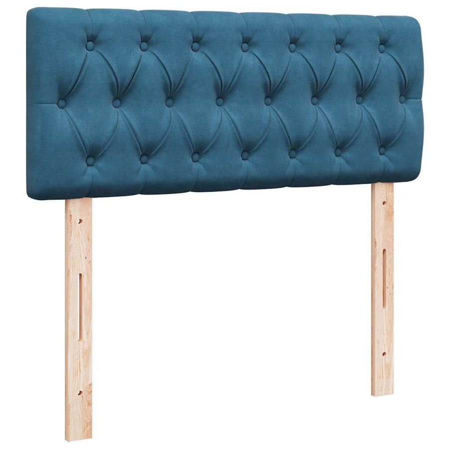 Ottoman bed met matras 120x200cm fluweel donkerblauw