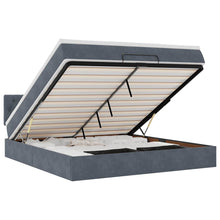 Ottoman Bed Met Matras 160X200Cm Fluweel 160 x 200 cm Donkergrijs