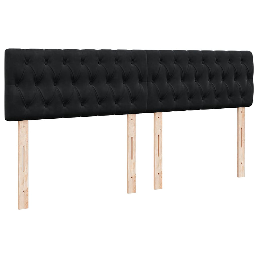 Ottoman bed met matras 160x200cm fluweel zwart
