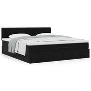 Ottomaans bed met opbergruimte 160x200 cm zwart
