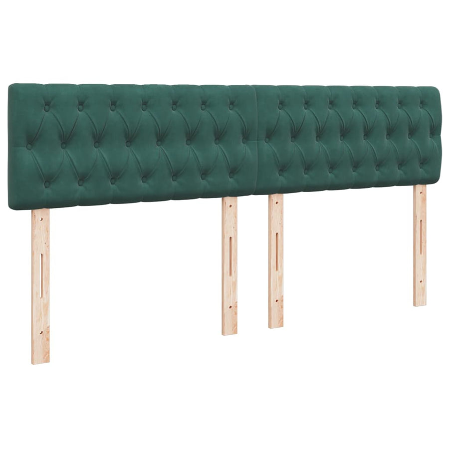 Ottoman bed met matras 160x200cm fluweel donkergroen