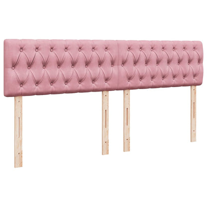 Ottoman bed met matras 160x200cm fluweel roze