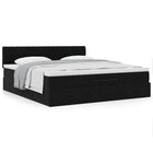 Ottoman bed with mattress 180x200cm velvet black