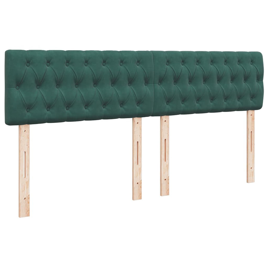 Ottoman bed met matras 180x200 cm fluweel donkergroen