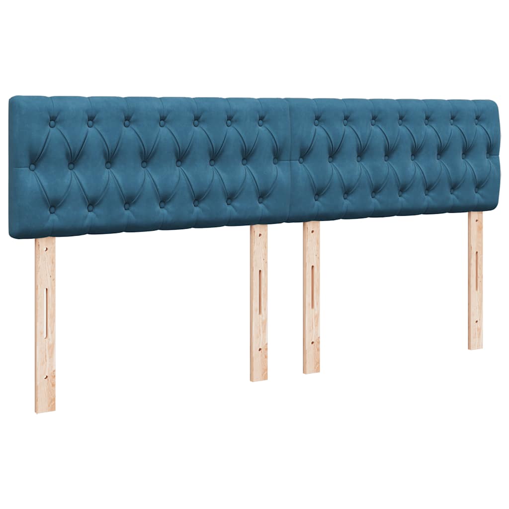 Ottoman bed met matras 180x200 cm fluweel donkerblauw