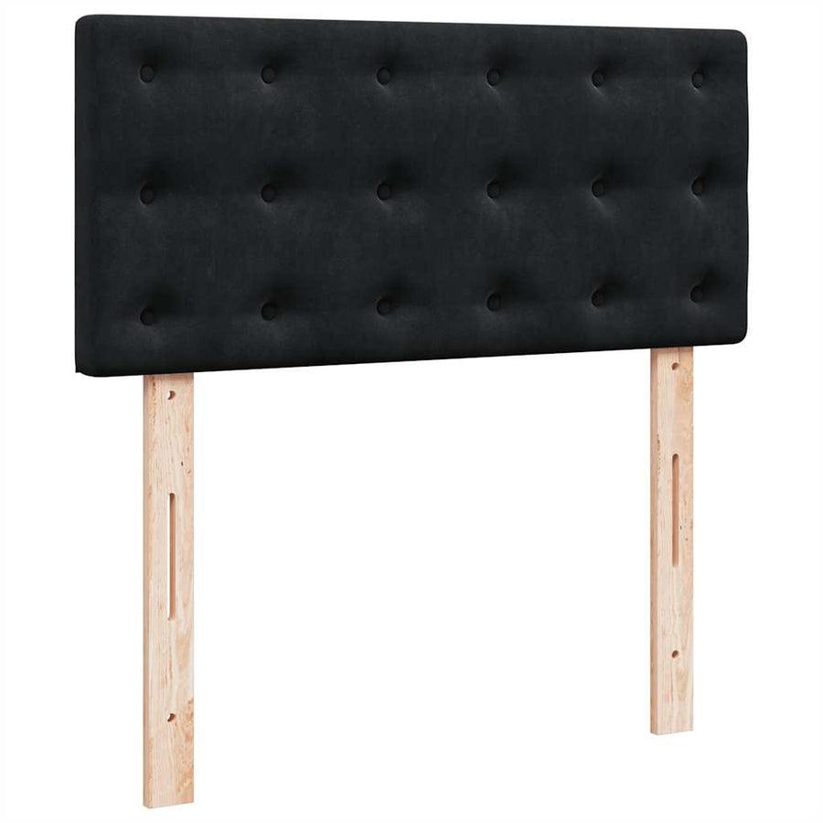 Ottoman bed met matras 80x200cm fluweel zwart
