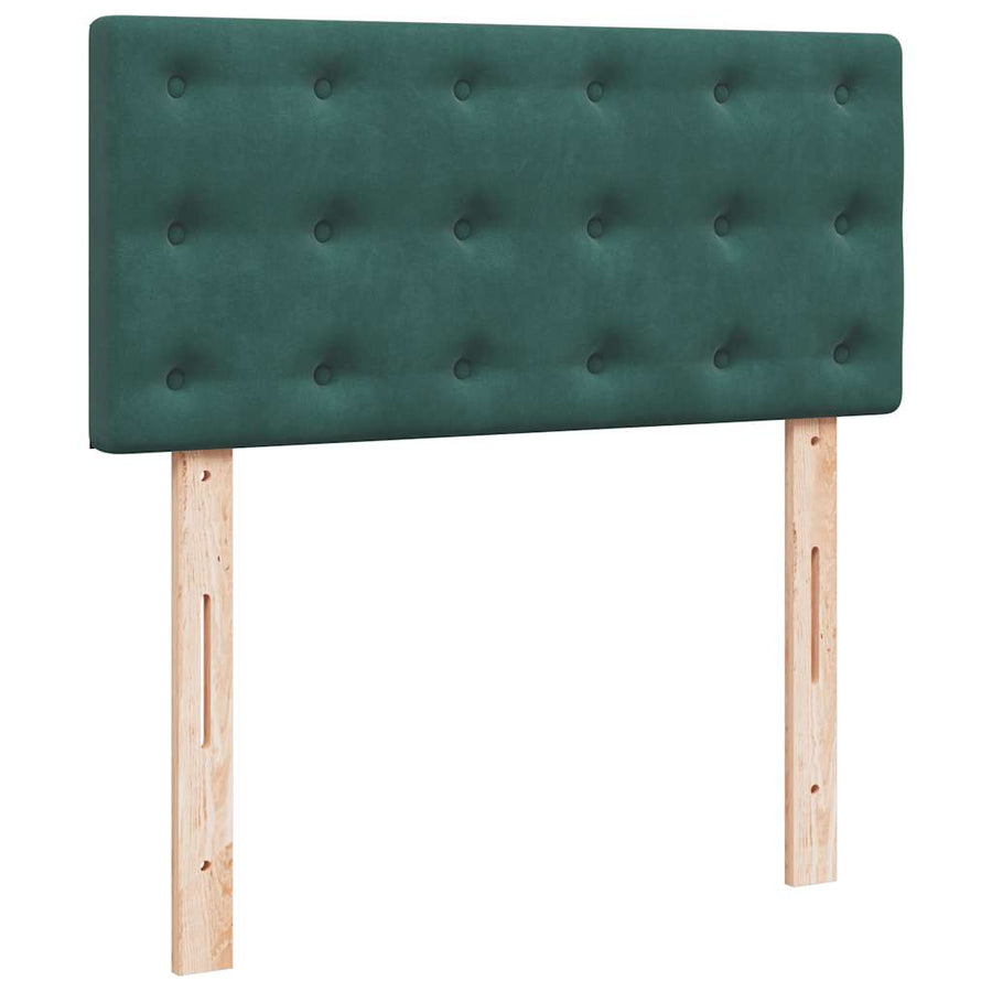Ottoman bed met matras 80x200cm fluweel donkergroen