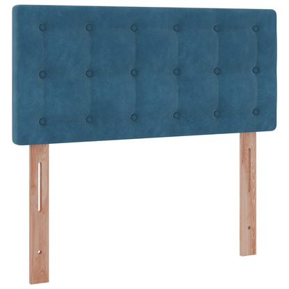 Ottoman bed met matras 80x200cm fluweel donkerblauw