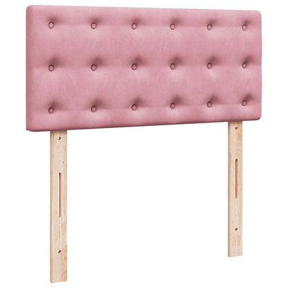 Ottoman bed met matras 90x190cm fluweel roze