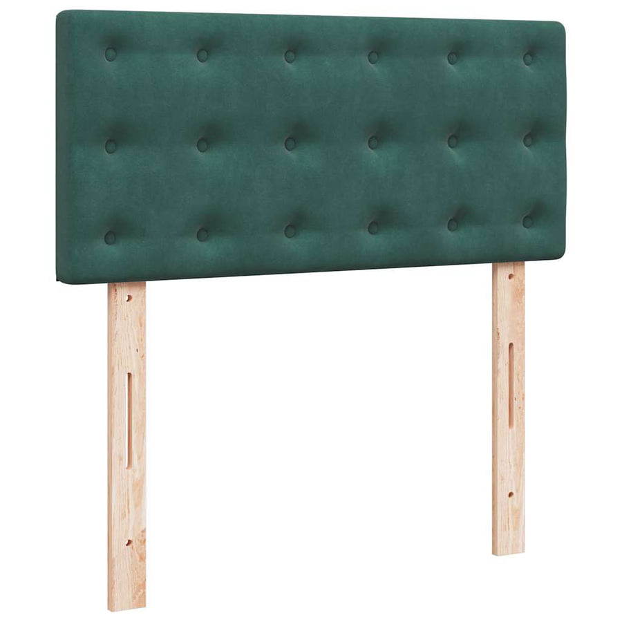 Ottoman bed met matras 100x200 cm fluweel donkergroen