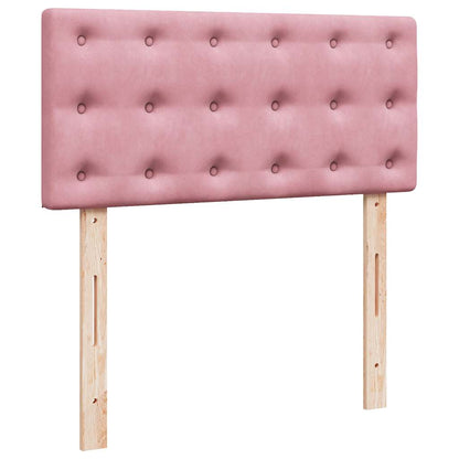 Ottoman bed met matras 100x200 cm fluweel roze