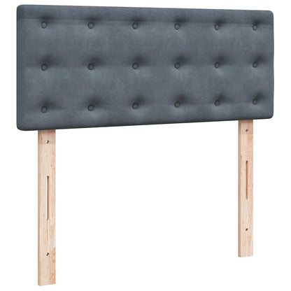 Ottoman bed met matras 120x190 cm fluweel donkergrijs