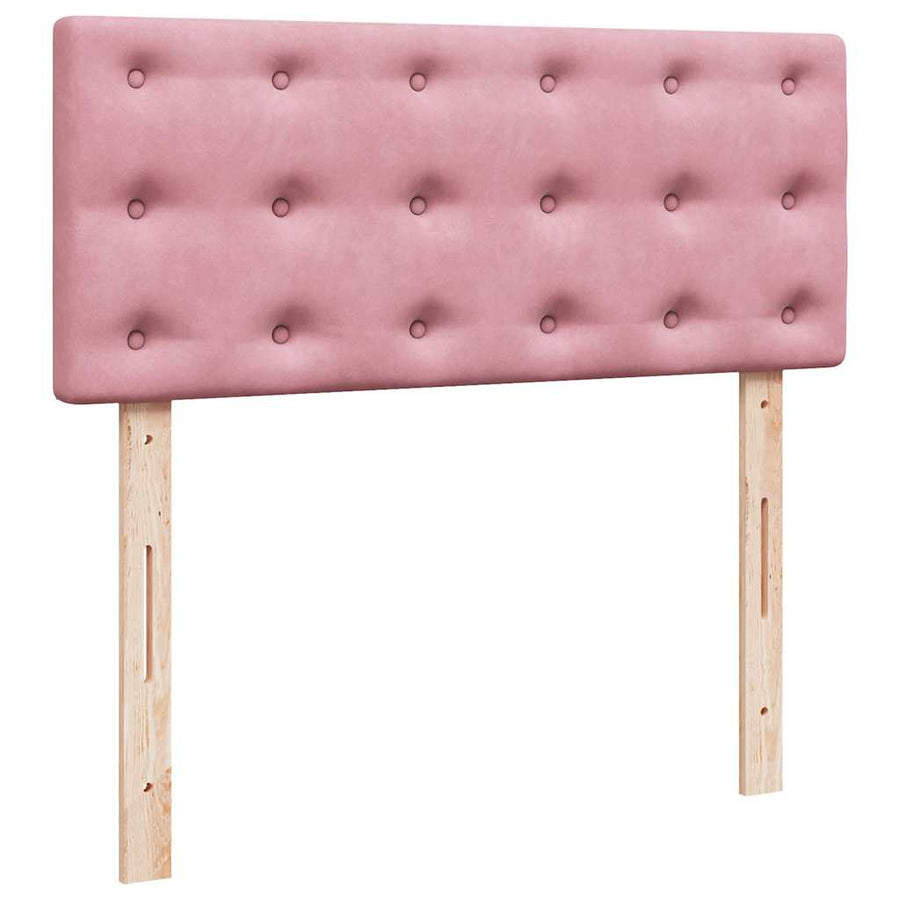 Ottoman bed met matras 120x190 cm fluweel roze