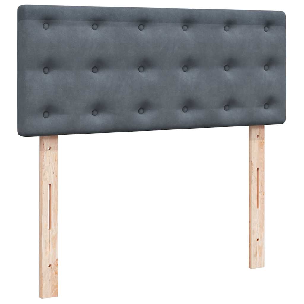 Ottoman bed met matras 120x200cm fluweel donkergrijs