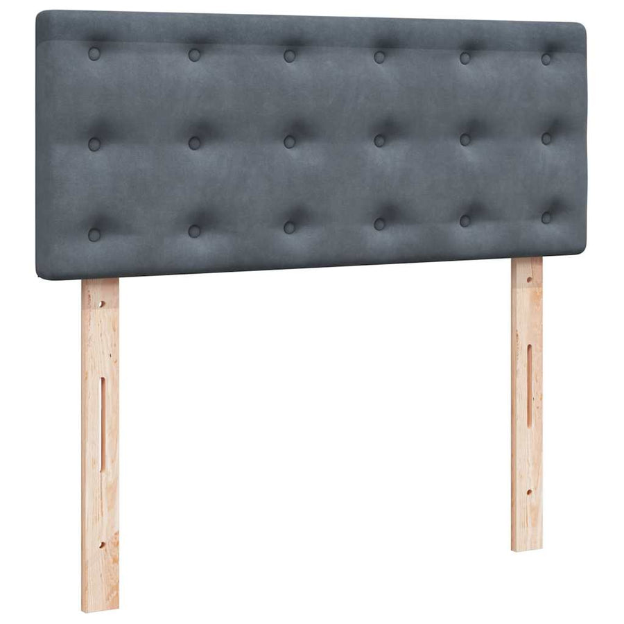 Ottoman bed met matras 120x200cm fluweel donkergrijs