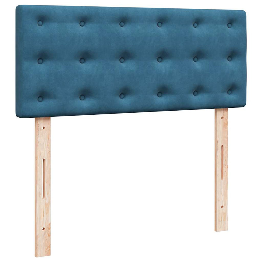 Ottoman bed met matras 120x200cm fluweel donkerblauw