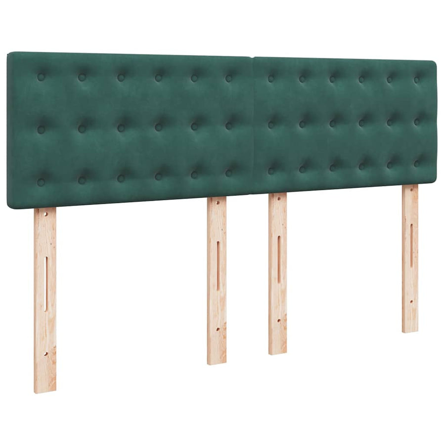 Ottoman bed met matras 140x190cm fluweel donkergroen