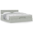 Ottoman bed met opbergruimte 160x200 cm lichtgrijs