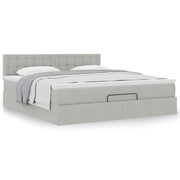 Ottoman bed met opbergruimte 160x200 cm lichtgrijs