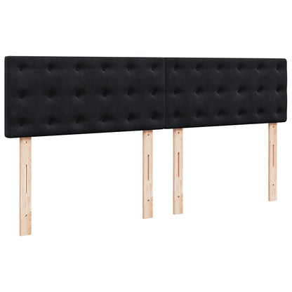 Ottoman bed met matras 160x200cm fluweel zwart