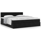 Ottoman bed with mattress 180x200cm velvet black