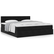 Ottoman bed met matras 180x200 cm zwart