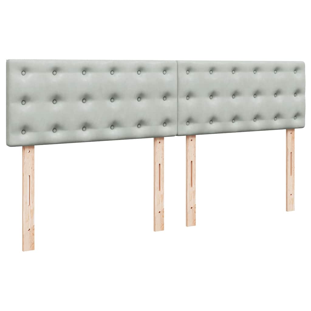 Ottoman bed met matras 200x200 cm fluweel lichtgrijs