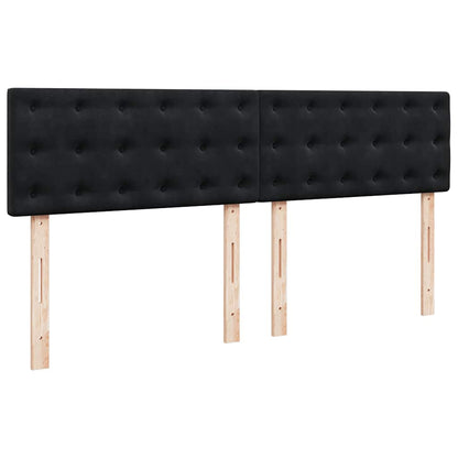 Ottoman bed met matras 200x200 cm fluweel zwart