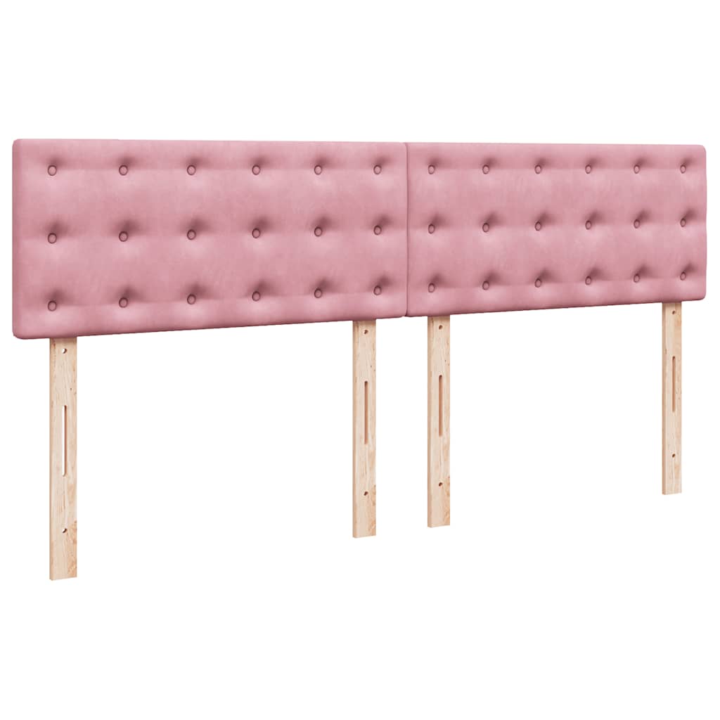 Ottoman bed met matras 200x200 cm fluweel roze