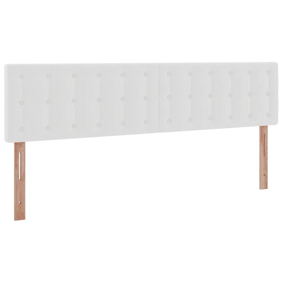 Ottoman bed met matrassen 160x200cm kunstleer wit