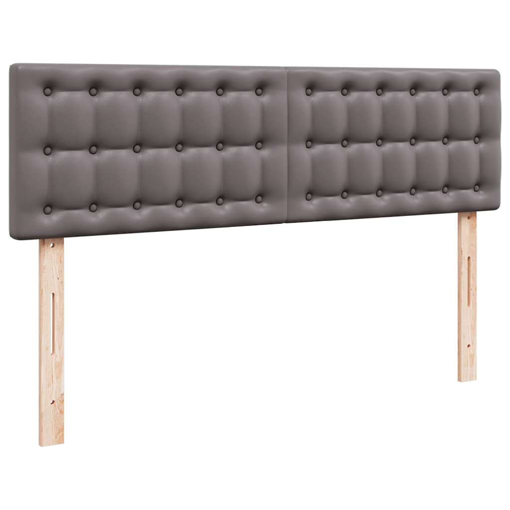 Ottoman bed met matrassen 160x200cm kunstleer grijs