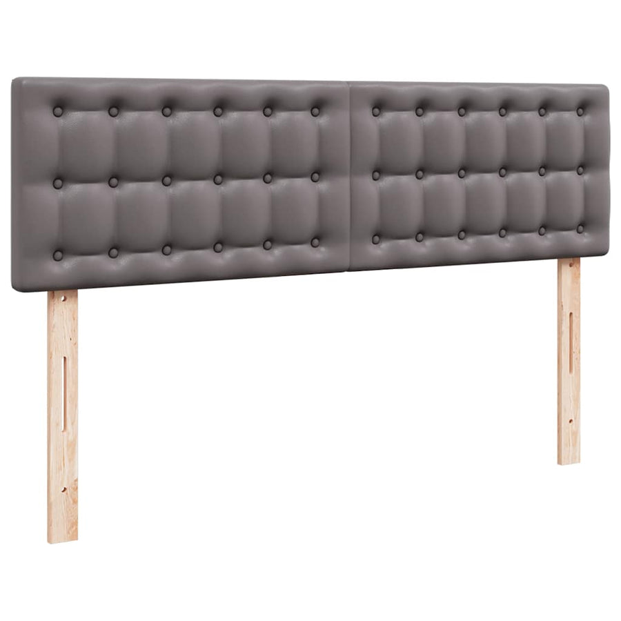 Ottoman bed met matrassen 160x200cm kunstleer grijs