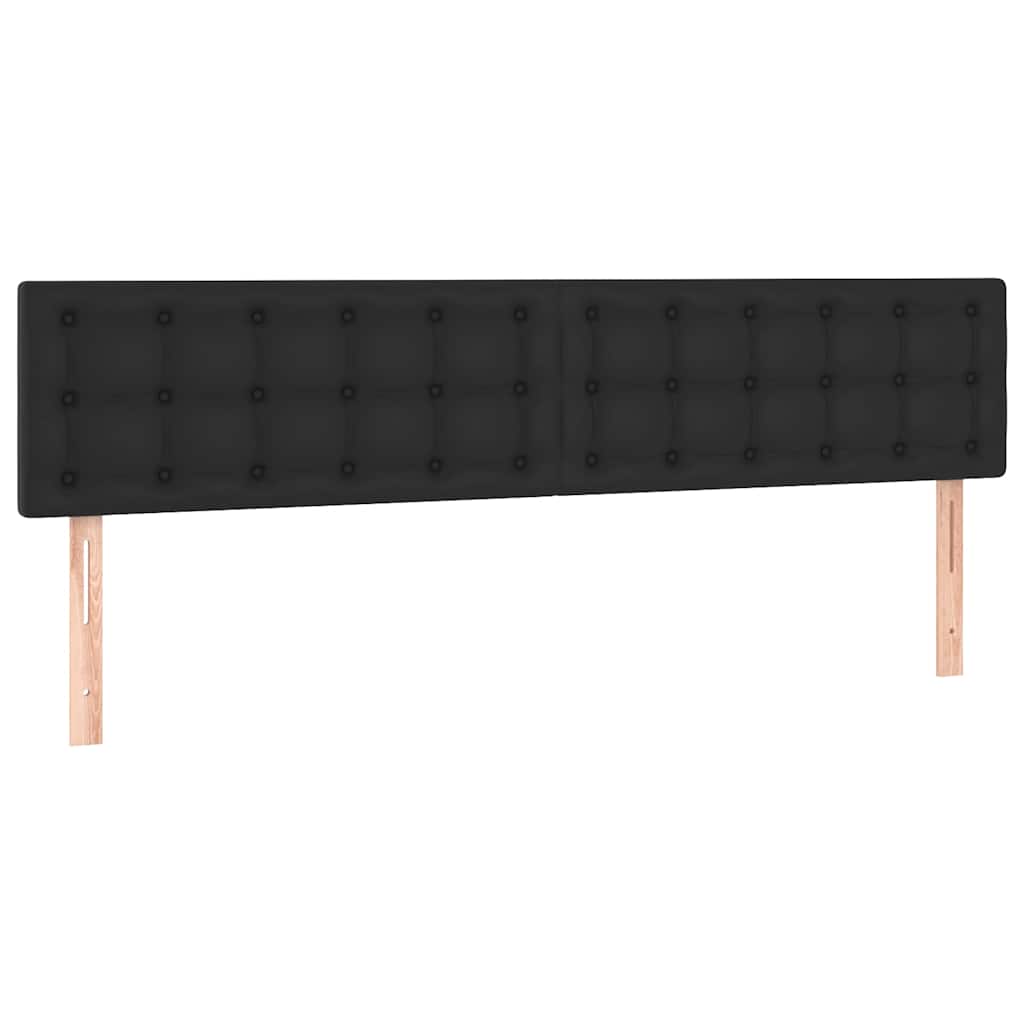 Ottoman bed met matrassen 180x200cm kunstleer zwart