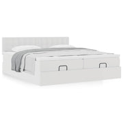 Ottomaans bed met opbergruimte 180x200 cm wit kunstleer