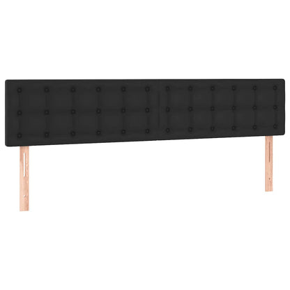 Ottoman bed met matrassen 200x200cm kunstleer zwart