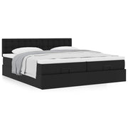 Ottoman bed 200x200 cm kunstleer zwart