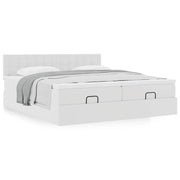 Ottoman bed 200x200 cm kunstleer wit
