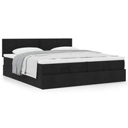 Ottoman bed 160x200 cm zwart met opbergruimte