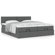 Ottomaans bed 180x200 cm donkergrijs met opbergruimte