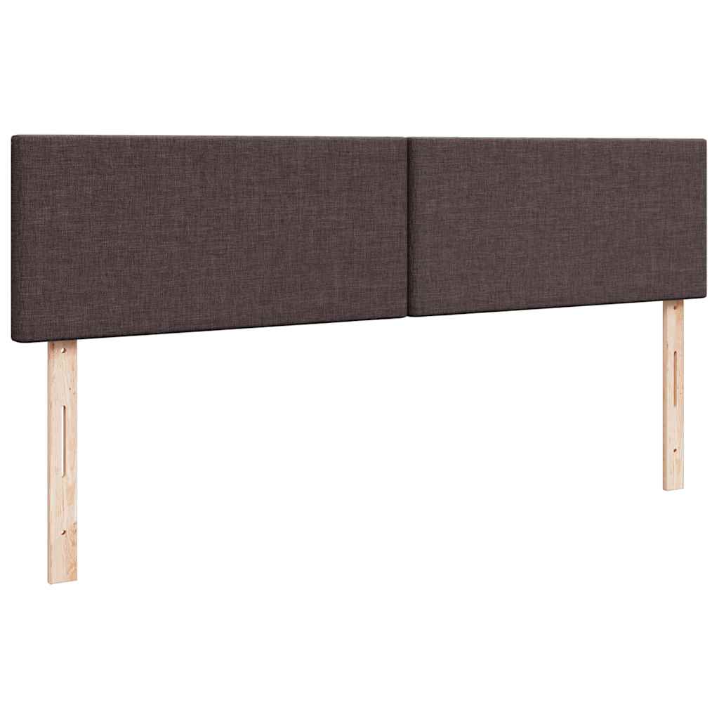 Ottoman bed met matrassen 200x200cm stof donkerbruin