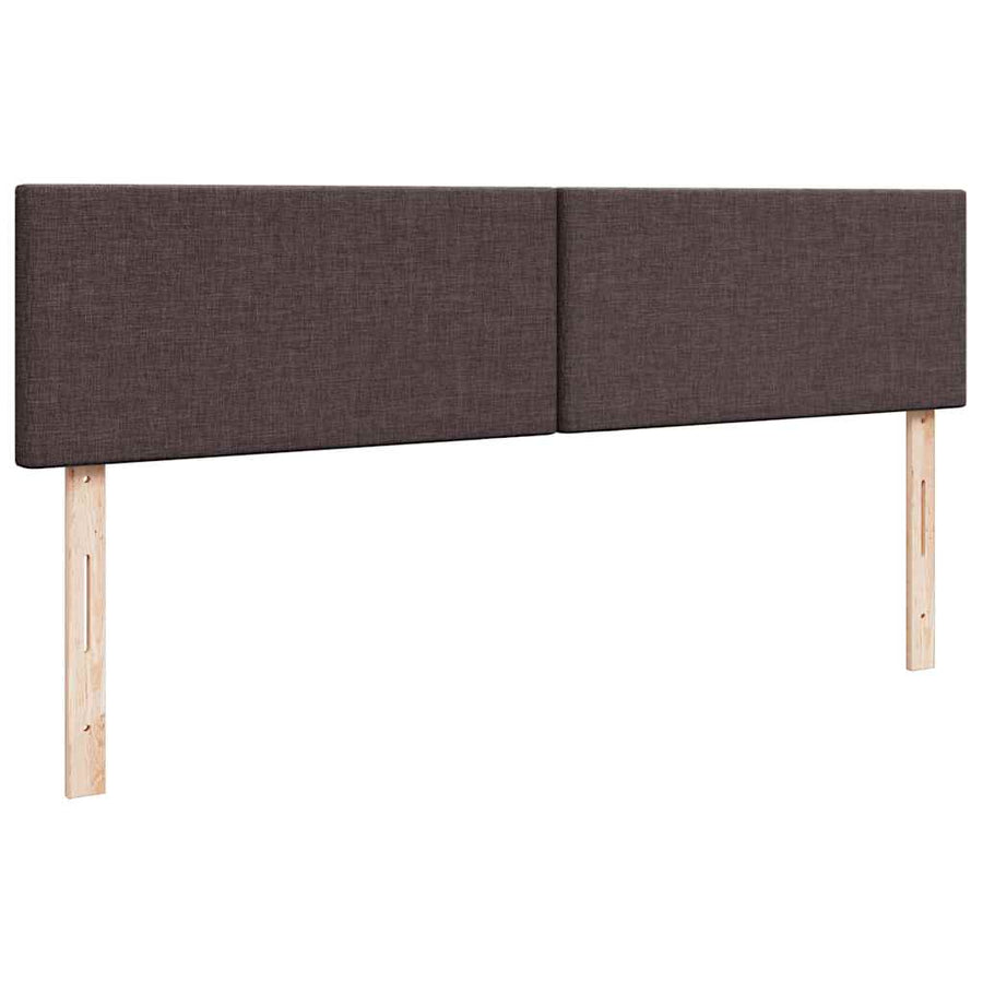 Ottoman bed met matrassen 200x200cm stof donkerbruin
