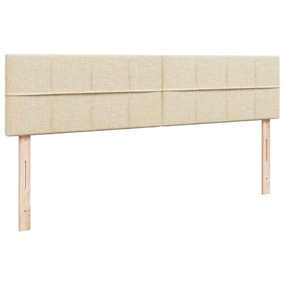 Ottoman bed met matrassen 160x200cm stof crèmekleurig