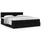 Ottoman bed 180x200 cm stof zwart met opbergruimte