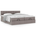 Ottoman bed 180x200 cm stof taupe