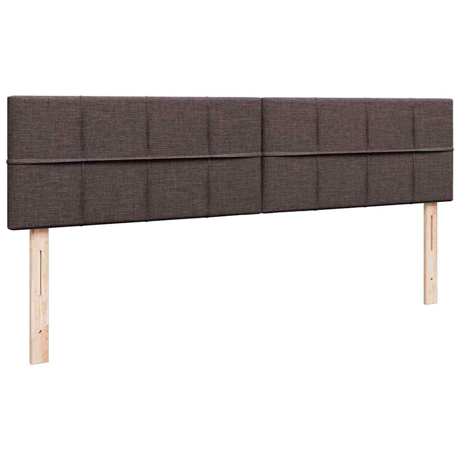 Ottoman bed met matrassen 200x200cm stof donkerbruin