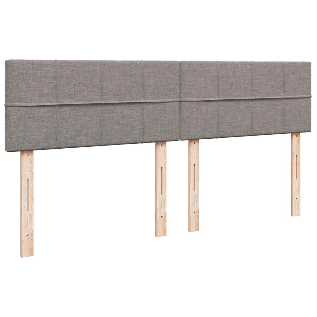Ottoman bed met matrassen 200x200cm stof taupe