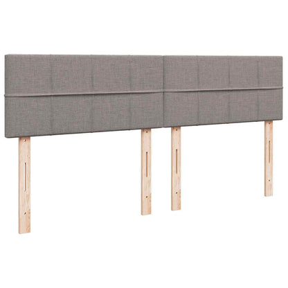 Ottoman bed met matrassen 200x200cm stof taupe